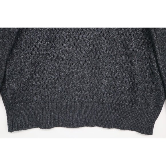 Weatherproof Vintage Mens Black Textured Knit Sweater M Pit to Pit 22 inches - Picture 7 of 10